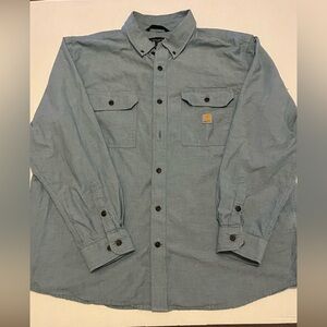 Carhartt Loose Fit Midweight Chambray Long Sleeve Shirt Men’s XL
